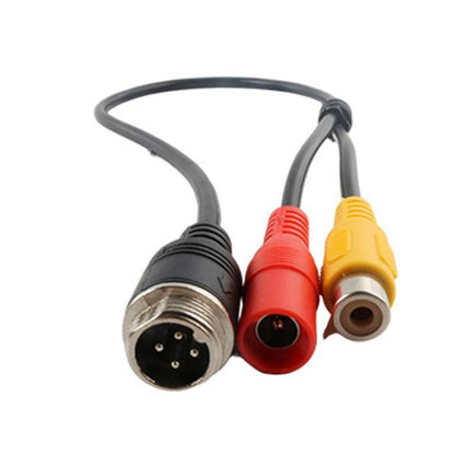 Car Camera Adapter Connector Wire 50cm, 4 Pin Aviation Female To RCA Female DC Male, 4 Pin Aviation Female To RCA Female DC Female, 4 Pin Aviation Female To RCA Male DC Male, 4 Pin Aviation Male To RCA Female DC Male