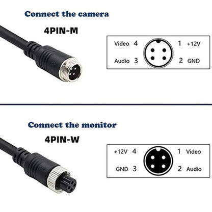 Car Camera Adapter Connector Wire 50cm, 4 Pin Aviation Female To RCA Female DC Male, 4 Pin Aviation Female To RCA Female DC Female, 4 Pin Aviation Female To RCA Male DC Male, 4 Pin Aviation Male To RCA Female DC Male