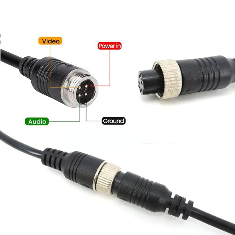 Car Camera Adapter Connector Wire 50cm, 4 Pin Aviation Female To RCA Female DC Male, 4 Pin Aviation Female To RCA Female DC Female, 4 Pin Aviation Female To RCA Male DC Male, 4 Pin Aviation Male To RCA Female DC Male