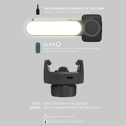 L09 Mini Handheld Folding Anti-shake Stabilizer Bluetooth Beauty Fill Light Selfie Stick