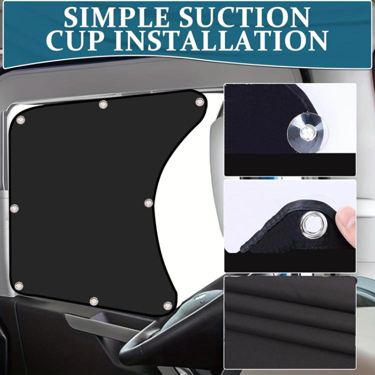 Car Sun Protection Heat Insulation Sunshade Front Side Curtains, 2pcs, 1pc