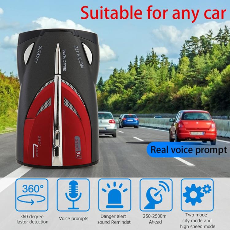 Car Radar Speed Detector Car Laser Enhanced Electronic Dog, Support English / Russian, XRS9780