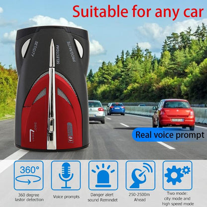 Car Radar Speed Detector Car Laser Enhanced Electronic Dog, Support English / Russian, XRS9780