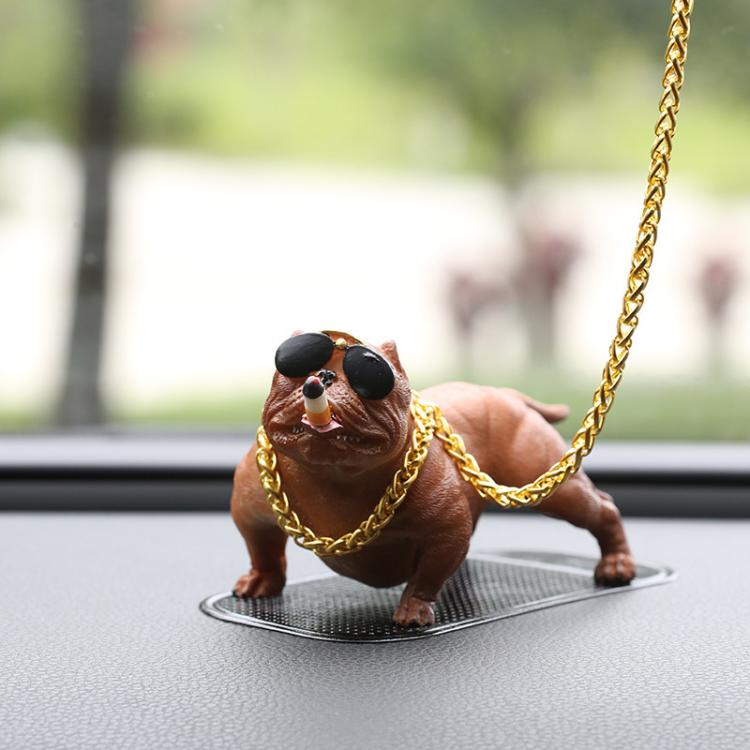Car Bully Dog Car Center Console Accessories Social Dog Decoration Supplies Car Interior Ornaments