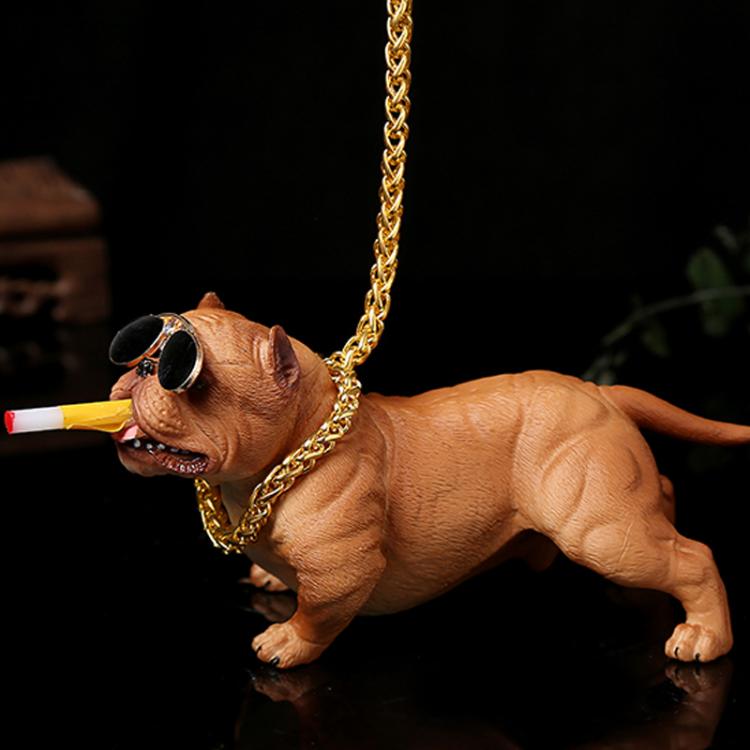 Car Bully Dog Car Center Console Accessories Social Dog Decoration Supplies Car Interior Ornaments