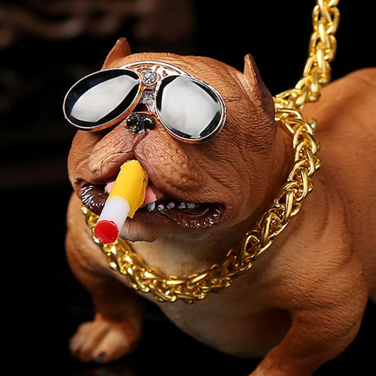 Car Bully Dog Car Center Console Accessories Social Dog Decoration Supplies Car Interior Ornaments