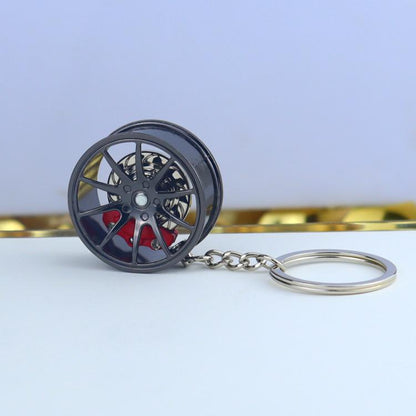 Metal Wheel Hub Brake Integrated Keychain
