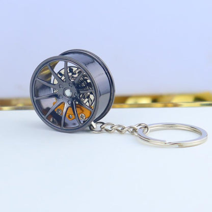 Metal Wheel Hub Brake Integrated Keychain