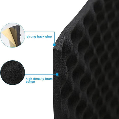 Car Rubber Plastic Self-adhesive Wave Crest Shockproof Sound-absorbing Cotton, 50x50x2cm, 100x50x2cm, 200x50x2cm