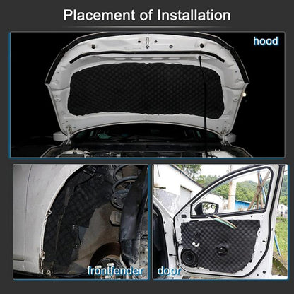 Car Rubber Plastic Self-adhesive Wave Crest Shockproof Sound-absorbing Cotton, 50x50x2cm, 100x50x2cm, 200x50x2cm