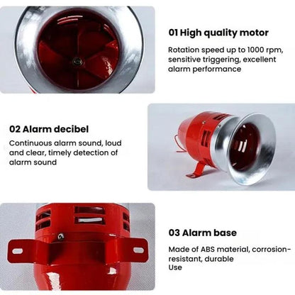 Wind Screw Motor Siren Alarms High Power Industrial Buzzer Horn Alarms, MS-390 DC24V, MS-390 DC12V, MS-390 AC220V, MS-390 AC110V