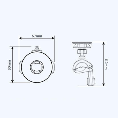 Bicycle Motorcycle Snap-On Mobile Phone Holder With Magnetic Ring