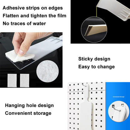 Car Film Tools Long Plastic Film Scraper Front Rear Extended Scraper, Straight, Large Scraper, 2pcs /Set