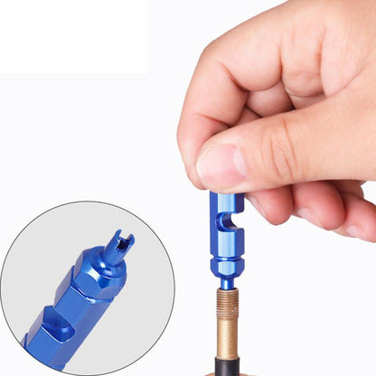 Aluminum Alloy American/French Bicycle Valve Core Removal Tool, Blue