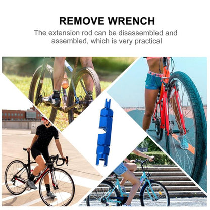 Aluminum Alloy American/French Bicycle Valve Core Removal Tool, Blue