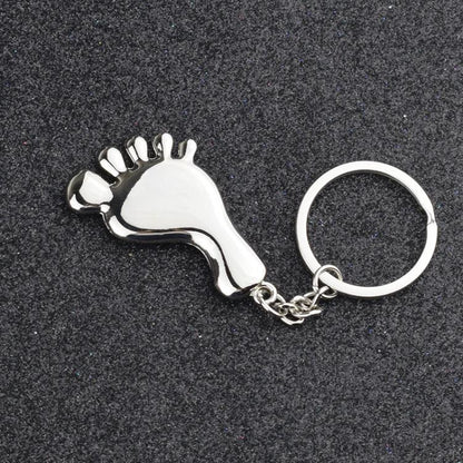 Small Feet Metal Keychain Gift