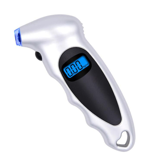 Car High-Precision Detection Digital Display Tire Pressure Gauge, Silver Black, Blue Black, All Black With Velvet