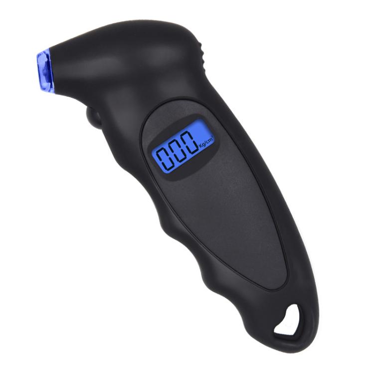 Car High-Precision Detection Digital Display Tire Pressure Gauge, Silver Black, Blue Black, All Black With Velvet