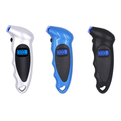 Car High-Precision Detection Digital Display Tire Pressure Gauge, Silver Black, Blue Black, All Black With Velvet