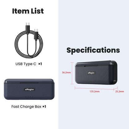 For Insta360 Ace Pro 2 Battery aMagisn Fast Charging Box Charger Storage Compartment, aMagisn