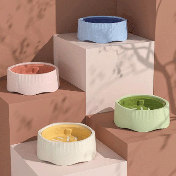 Cats And Dog Anti Spill Slow Feeding Bowl Pet 2 In 1 Non-Slip Food Cup