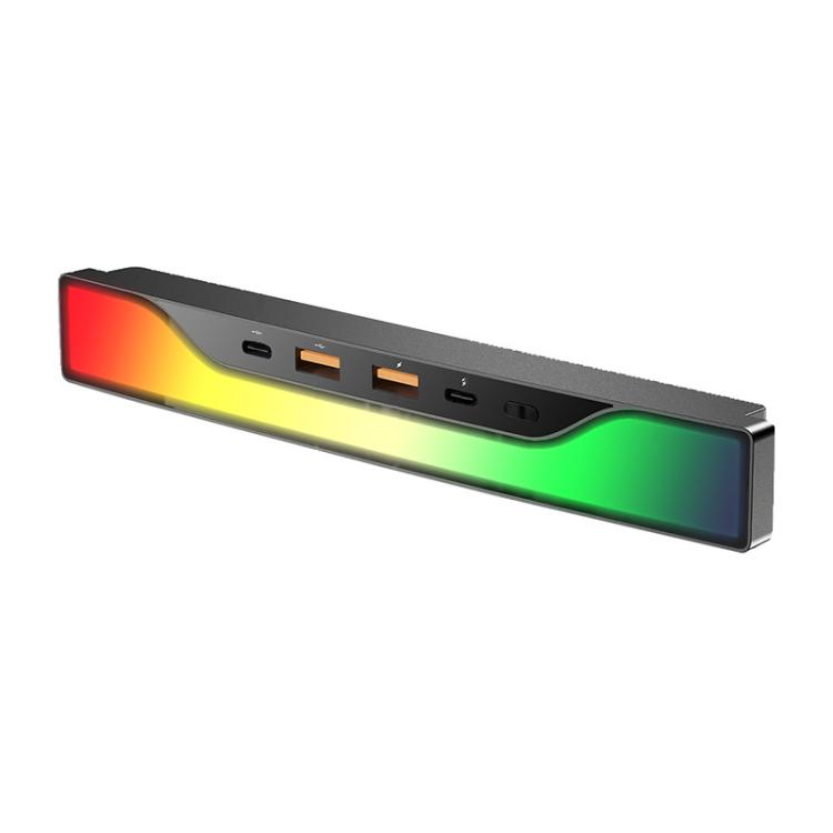 For Tesla Model 3 / Y 4-in-1 Colorful RGB Hub Docking Station