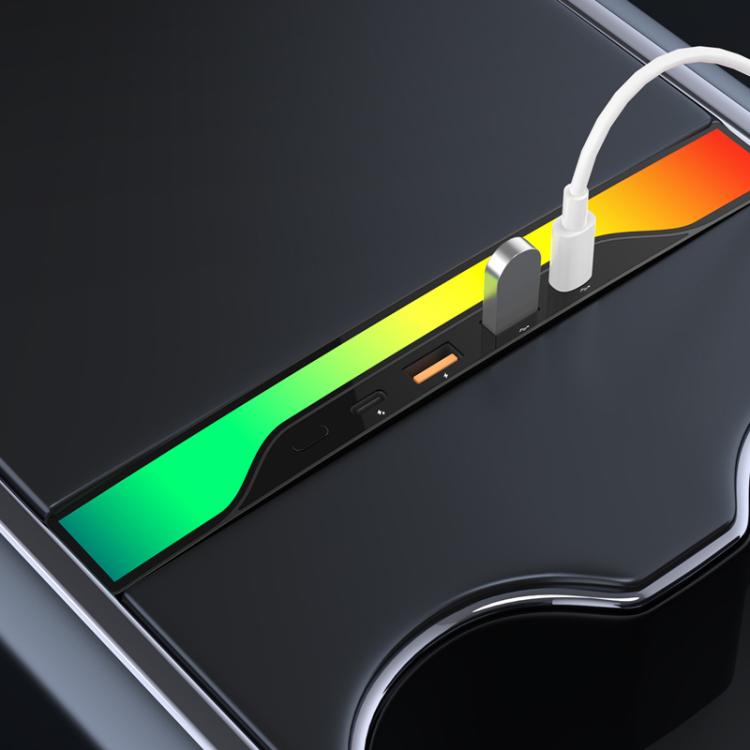 For Tesla Model 3 / Y 4-in-1 Colorful RGB Hub Docking Station