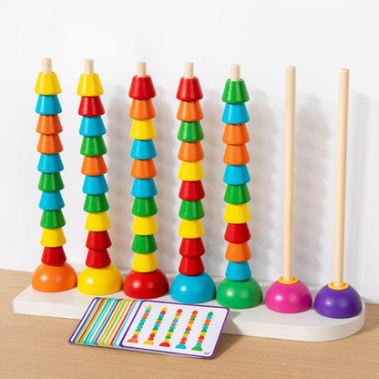 Kids Math Arithmetic Toy Baby Hand-Eye Coordination Multi-function Beads Sorting Sets of Columns