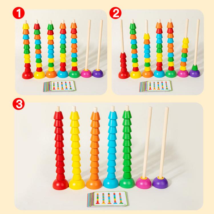 Kids Math Arithmetic Toy Baby Hand-Eye Coordination Multi-function Beads Sorting Sets of Columns