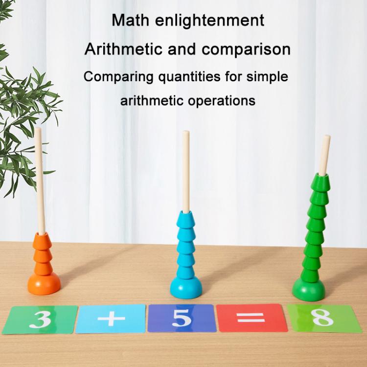 Kids Math Arithmetic Toy Baby Hand-Eye Coordination Multi-function Beads Sorting Sets of Columns