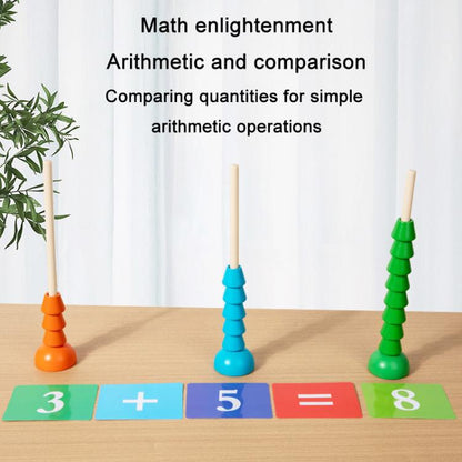 Kids Math Arithmetic Toy Baby Hand-Eye Coordination Multi-function Beads Sorting Sets of Columns