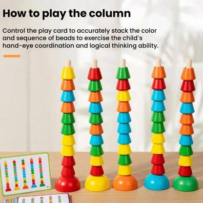Kids Math Arithmetic Toy Baby Hand-Eye Coordination Multi-function Beads Sorting Sets of Columns