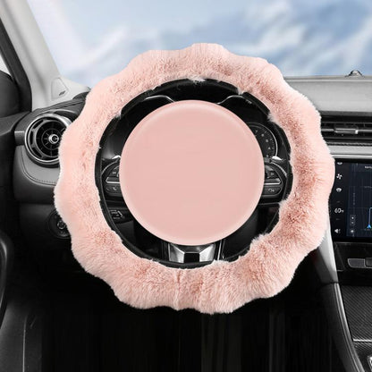 38cm Plush Soft Warm Car Steering Wheel Cover Without Inner Ring
