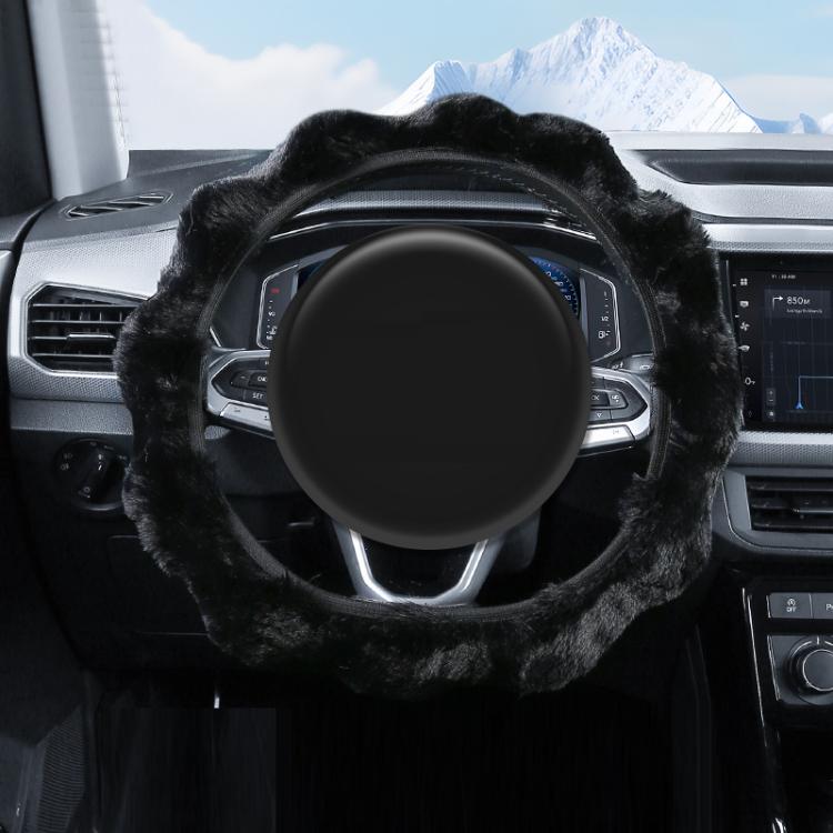 38cm Plush Soft Warm Car Steering Wheel Cover Without Inner Ring