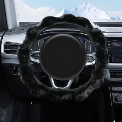 38cm Plush Soft Warm Car Steering Wheel Cover Without Inner Ring