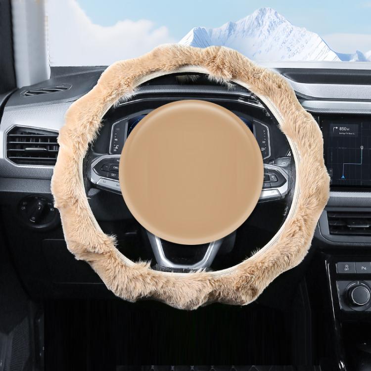 38cm Plush Soft Warm Car Steering Wheel Cover Without Inner Ring
