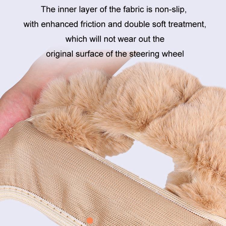 38cm Plush Soft Warm Car Steering Wheel Cover Without Inner Ring