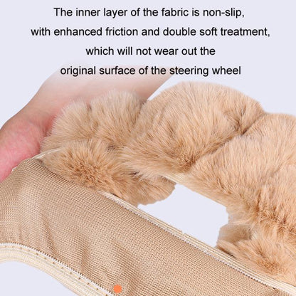 38cm Plush Soft Warm Car Steering Wheel Cover Without Inner Ring