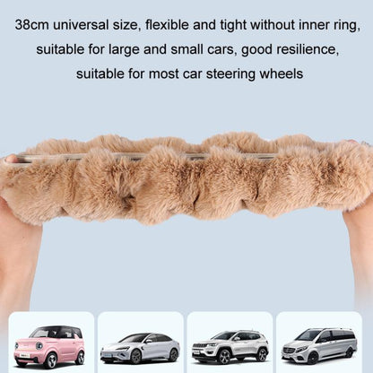 38cm Plush Soft Warm Car Steering Wheel Cover Without Inner Ring