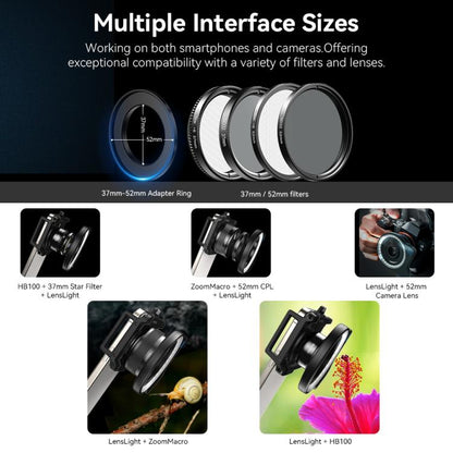 APEXEL APL-FL26 Jewelry Food Still Life Tri-color 9-speed Slim Ring Macro Photography Fill Light, APL-FL26