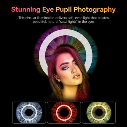 APEXEL APL-FL26 Jewelry Food Still Life Tri-color 9-speed Slim Ring Macro Photography Fill Light, APL-FL26