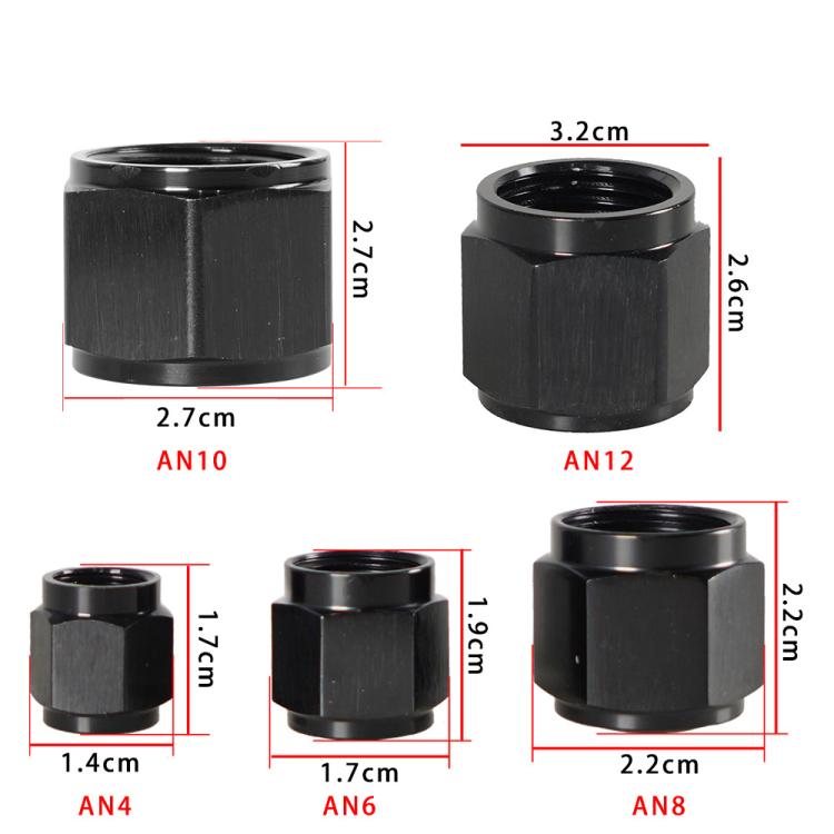 AN4 Oil Pipe Plug Aluminum Alloy Nut Car Modification Adapter, AN4, AN6, AN8, AN10, AN12