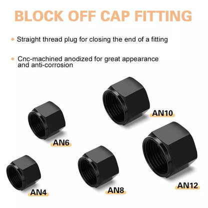 AN4 Oil Pipe Plug Aluminum Alloy Nut Car Modification Adapter, AN4, AN6, AN8, AN10, AN12