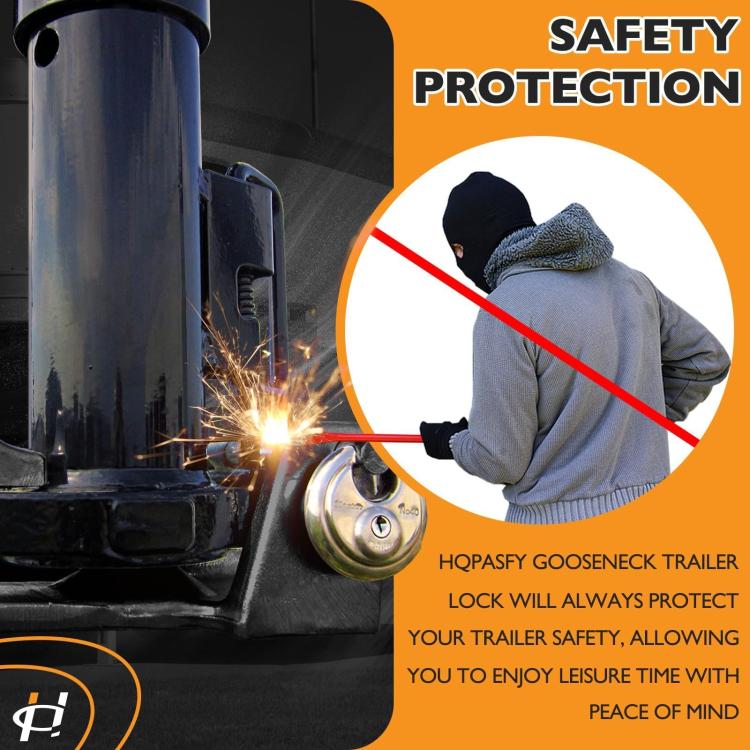 Coupler Gooseneck Hitch Trailer Lock For Heavy Trailer Transporter RV, Black Without Lock, Red Without Lock, Silver Without Lock, Black + Key Lock, Red + Key Lock, Silver + Key Lock, Black + Combination Lock, Red + Combination Lock