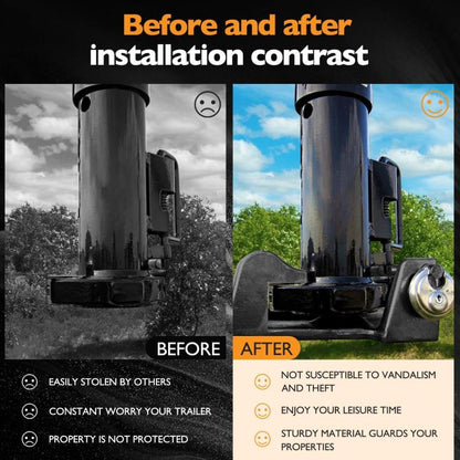 Coupler Gooseneck Hitch Trailer Lock For Heavy Trailer Transporter RV, Black Without Lock, Red Without Lock, Silver Without Lock, Black + Key Lock, Red + Key Lock, Silver + Key Lock, Black + Combination Lock, Red + Combination Lock