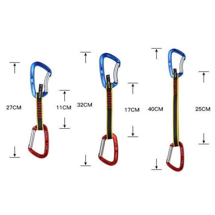 XINDA XD-CP05/06 Outdoor Mountaineering Climbing Straight Door Curved Door Fast Hanging Safety Buckle Flat Belt, 27cm, 32cm, 40cm