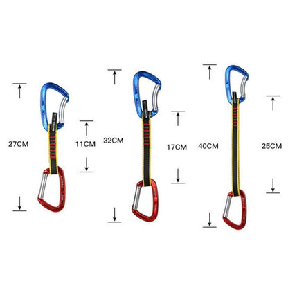 XINDA XD-CP05/06 Outdoor Mountaineering Climbing Straight Door Curved Door Fast Hanging Safety Buckle Flat Belt, 27cm, 32cm, 40cm