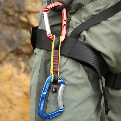 XINDA XD-CP05/06 Outdoor Mountaineering Climbing Straight Door Curved Door Fast Hanging Safety Buckle Flat Belt, 27cm, 32cm, 40cm
