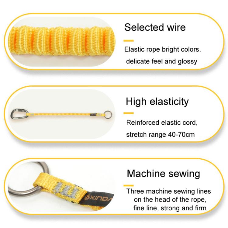 XINDA XD-A9561 Outdoor Mountain Climbing Equipment Anti-Loss Telescopic Buckle Elastic Rope, 2 Automatic Locks, Automatic Lock+Straight Lock, Automatic Lock+Large Ring, Large Ring+Small Ring, DIY Elastic Rope, Automatic Lock+Tie Rope, Tie Rope+Small Ring