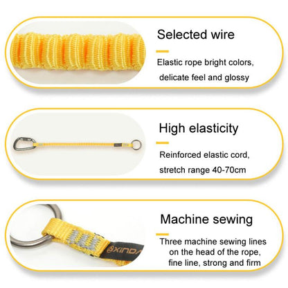 XINDA XD-A9561 Outdoor Mountain Climbing Equipment Anti-Loss Telescopic Buckle Elastic Rope, 2 Automatic Locks, Automatic Lock+Straight Lock, Automatic Lock+Large Ring, Large Ring+Small Ring, DIY Elastic Rope, Automatic Lock+Tie Rope, Tie Rope+Small Ring
